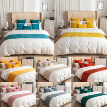Toalla de cama de terciopelo de estilo nórdico, decoración de fiesta de boda, con 2 fundas de almohada, para el hogar, Hotel 2024 - compra barato