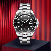 CADISEN Топ бренд класса люкс мужские часы Автоматические черные часы мужские из нержавеющей стали водонепроницаемые деловые спортивные механические наручные часы 2024 - купить недорого