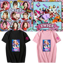 Camiseta de moda Coreana de KPOP para mujer, camiseta de dibujos animados de doble álbum de dulces Pop, camisetas de K-POP Harajuku, camiseta de Hip Hop 2024 - compra barato