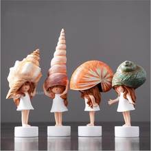 Modern conch girl decorative ornaments home decoration resin crafts living room model room soft decoration furnishings 2024 - buy cheap