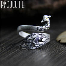 Simple Style Silver Color Peacock Rings for Women Men Jewelry Big Open Rings bague femme 2024 - buy cheap