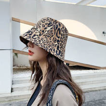 Сексуальная леопардовая шляпа-ведро для девочек, уличная посуда, Панама, шляпы для рыбаков, женские хлопковые уличные кепки в стиле хип-хоп, рыболовные кепки, Солнцезащитный багажник 2024 - купить недорого