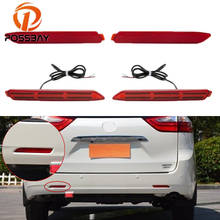 POSSBAY 2Pcs/set For Lexus RX300 GX470 Accessories Brake Light LED Rear Bumper Reflector For Toyota Sienna 2010-2017 2024 - buy cheap