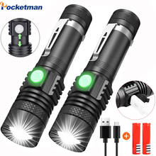 LED Flashlight Portable USB Rechargeable Torch T6/L2/V6 LED Zoom Bicycle Head Light Hand Light Rechargeable 2024 - buy cheap