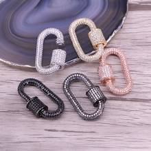 3PCS, Clear CZ Micro Pave Large Oval Clasps, DIY Jewelry Clasps, For Jewelry Making 2024 - buy cheap