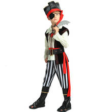 El capitán Jack sparrow disfraz de pirata para cosplay traje de Halloween para los niños traje de vestido de carnaval vestido para 2024 - compra barato