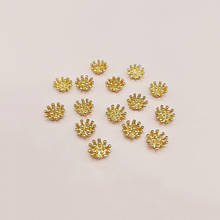 50Pieces/Lot 9mm Metal Flower Spacer Decorative Diy Handmade Accessories Jewelry Making 2024 - buy cheap