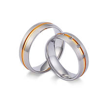 Korean fashion titanium steel ring stainless steel frosted  line finger couple ring new 2024 - buy cheap