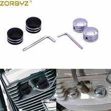 ZORBYZ 2X Motorcycle Chrome/Black Spark Plug Head Bolt Cap Cover Plug For Harley Sportster 883 Twin Cam Touring 1999-2017 2024 - buy cheap