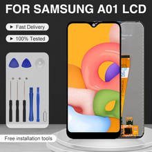 Catteny-pantalla A015 de 5,7 pulgadas para Samsung Galaxy A01, Lcd con Panel táctil, montaje de digitalizador con Fraem, Shipipng gratis 2024 - compra barato