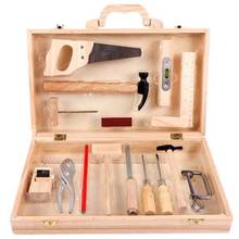 New Fuuny Wooden Real Life Kits Pretend Toy Boys Carpenter's Box Maintain Tools Hammer Saw Screwdriver Birthday Gifts For Kids 2024 - buy cheap