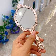 Makeup Mirror Espejo зеркало Relief Holding Female Portable Simple Dormitory Female Lovely Personality Decoration Small Mirrors 2024 - buy cheap