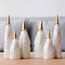 Simple Modern Ceramic Santa Claus Ornaments Accessories Home Livingroom Figurines Decoration Office Desktop Furnishing Crafts 2024 - buy cheap