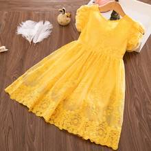 Children Kids Lace Princess Dress Summer Baby Dress Girl Dresses Toddler Girl Clothes Fly Sleeve Bow Flower Party Dress 2024 - buy cheap