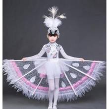 Children's Day Dance Costumes Kindergarten National Dancing Uniform Elegant Carnival Girls Peacock Stage Performance Clothing 2024 - compre barato