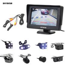 DIYSECUR-Sistema de aparcamiento automático para coche, Monitor de 4,3 pulgadas, vídeo de visión nocturna, cámara de marcha atrás, cámara de visión trasera, cargador gratis 2024 - compra barato