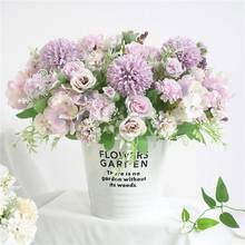 Искусственные розы, вазы для украшения дома, аксессуары, свадебные аксессуары, свадебные декоративные цветы, венки 2024 - купить недорого
