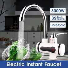 3000W Temperature Display Instant Hot Water Tap Tankless Electric Faucet Kitchen Instant Hot Faucet Water Heater Water Heating 2024 - buy cheap