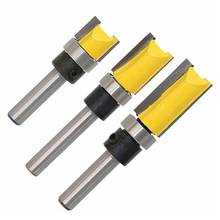 3Pcs 1/4 Inch Flush Trim Router Bit Pattern Bit Top & Bottom Bearing 1/2 inch Blade Template Edge Wood Trimmer Cutter Carpenter 2024 - buy cheap