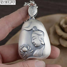 100% 999 prata pingente de buda kuanyin prata pura tibetano avalokitesvara bodhisattva pingente budista guanyin buda amuleto 2024 - compre barato