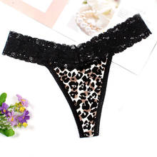 Woman thong sexy lace panties leopard print thong low waist sexy thong fashionable high quality new нижнее белье женское 05* 2024 - buy cheap