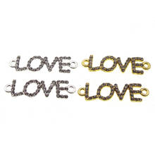 10pcs/lot Copper Love Letters Charms Connector for Jewelry Making Fits Bracelet Necklace Findings Charm Pendants DIY Jewelry 2024 - buy cheap