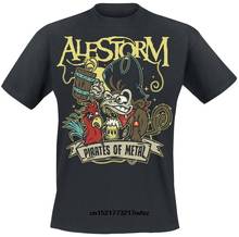 Camisa de t masculina alestorm piratas de metal casual preto engraçado camiseta novidade tshirt feminino 2024 - compre barato