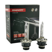 Lâmpada automotiva xenon hid, para farol do carro, 2 peças, 12v, 4300k, 5000k, 6000k, d1s, d2s, d4s, d2r, d4r