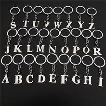 26 Pieces Pack All Script Alphabet Letter From A to Z Keychain Stainless Steel Letters Initial Keyrings Jewelry For Men Women 2024 - buy cheap