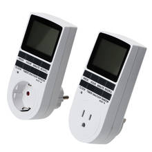 Toma de corriente con temporizador, enchufe electrónico Digital programable, para UE/EE. UU., 12/24 horas, cíclico, 220V, temporizador de cocina 2024 - compra barato