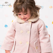 DB16024 dave bella winter baby girls fashion solid button fur coat children tops infant toddler outerwear 2024 - buy cheap