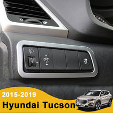 For Hyundai Tucson 2015 2016 2017 2018 ABS Chrome Car Headlight Lamp Switch Button Frame Cover Interior Trims 1pcs 2024 - buy cheap