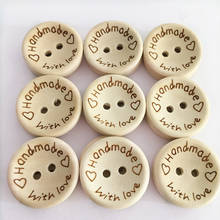 50Pcs/lot Wooden Buttons Clothing Decoration Wedding Decor Handmade Letter Love DIY Crafts Scrapbooking for Sewing Accessories 2024 - buy cheap