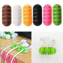 Hottest 5-Clip TPR Earphone Cable Winder Organizer Charger Cable Protector Holder Cover Case Fixing Device 2024 - buy cheap