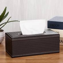 Stylish Faux Leather Napkin Holder Home Car Tissue Case Box Paper Storage Pouch For Home Office Decor storage box 2024 - buy cheap