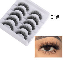 Sexy women 5 Pairs 3D Mink Hair False Eyelashes Natural/Thick Long Eye Lashes Wispy Makeup Beauty Extension Tools A001 2024 - buy cheap