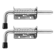 2Pcs 5 Inch Stainless Steel Spring Loaded Latch Pin Barrel Bolt 2mm Thickened Door Lock Brushed 2024 - buy cheap