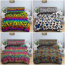 Bright Animal Spots Bedding Set Home Textile With Pillowcase Watercolor Rainbow Duvet Quilt Cover 2/3Pcs King Queen Home Decor 2024 - buy cheap