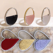 Bolso de noche Circular con diamantes para mujer, bolsa con diamantes de imitación brillantes, a la moda, para fiesta y boda 2024 - compra barato