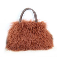 Bolso de lana Real para mujer, bolsa de hombro de piel de lana de playa australiana, de gran capacidad, a la moda, de lujo, B8 2024 - compra barato