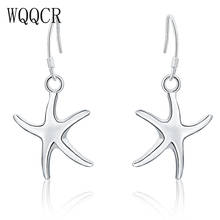 WQQCR Earring pendant Korean new earrings S925 silver exaggerated starfish ladies fashion exquisite jewelry anti-allergy 2024 - buy cheap