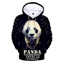 Fashion 3D Anuel Aa Hoodies Men Women Sweatshirts Hot Autumn Harajuku Hoodie Casual Boys Girls 3D Print Panda Pullovers 2024 - buy cheap