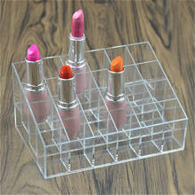 Transparent Acrylic 24 Lipstick Display Stand Case Jewelry Box Makeup Organizer Tool Cosmetic Home Storage Holder ZG88 2024 - buy cheap