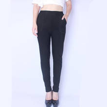 Fashion Women Pants 2020  middle age women high waist winter pants oversized 3xl 4xl vintage skinny strench pencil trousers M852 2024 - buy cheap