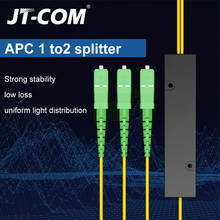 Divisor de fibra óptica sc apc 1x2, divisor de fibra óptica monomodal de 1m ftth plc, acoplador fbt com frete grátis 2024 - compre barato