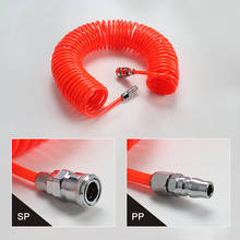 Tubo de manguera de compresor de aire de poliuretano PU, herramienta de aire  Flexible con conector PP20, tubo espiral de resorte para herramienta de aire  de compresor, 6M/9M