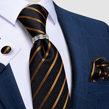 Gravata masculina de seda jacquard, conjunto de acessórios de gravata formal de 8cm de largura para negócios e casamento, abotoaduras dibangu 2024 - compre barato