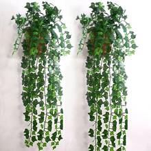 1 piece 2.4M Home Decor Artificial Ivy Leaf Garland Plants Vine Fake Foliage Flowers Creeper Green Ivy Wreath Wholesale 2024 - buy cheap