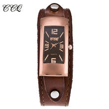 CCQ Brand Women Genuine Leather Bracelet Watch Fashion Casual Ladies Female Quartz Watches Relogio Feminino For Gift Clock 2024 - buy cheap