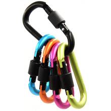 5 pcs D-ring Key Chain Aluminum Alloy Carabiner Locking Clip Hook for Camping Equipment 2024 - buy cheap